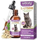 L-Lysine Drops for Cats 60ml - Natural Support for Eye & Respiratory Health | Chicken Flavor | Grain-Free & Gluten-Free | with Herbal Extracts & Vitamins | for Tear Stains & Sneezing