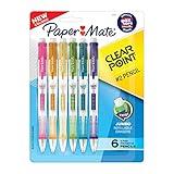 Paper Mate Clearpoint Mechanical Pencils 0.7mm, HB #2 Pencils Lead, Office Supplies, School Supplies, Teacher Supplies, Drawing Supplies, Drafting Pencils, Assorted Barrel Colors, 6 Count