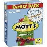 Mott's Fruit Flavored Snacks, Assorted Fruit, Gluten Free Snack, Family Pack, 40 Ct, 32 oz