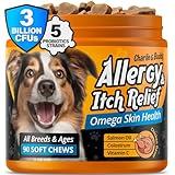 Dog Allеrgy Relief Chews, Immunе Support & Itсh Rеlief for Dogs, Skin and Coat Supplements with Omega 3 Fish Oil, ACV, Vitamin C, & Probiotics for Dogs, 90 Soft Chews, Chicken Flavor, Wrap