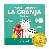 Binibi Spanish Books for Babies & Toddlers 1-3 La Granja Interactive Bilingual Sound Book with Farm Animal Sounds | Bilingual Children's Book | Spanish Learning for Kids | Libro en español para bebés