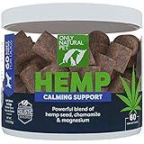 Only Natural Pet - Natural Hemp Soft Chew Bites for Dog Stress & Anxiety Relief - L-Theanine, Chamomile & Lemon Balm - Hemp Oil Calming Chews for Dogs - 60 Count