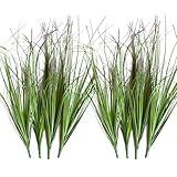 VANTREE 8PCS Artificial Plants,Artificial Shrubs Wheat Grass Greenery,Artificial Greenery Stems Fake Outdoor Plants for Home Decor,Fake Tall Grass Artificial Grass Plant for Outdoor Indoor Decor