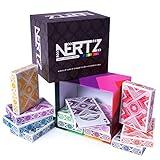 Brybelly Nertz Card Game 12 Decks of Standard 3.5 x 2.5 Wide Poker Cards - Playing Cards 12 Pack for Dutch Blitz Card Game with 12 Unique Colors