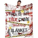 True Crime Gifts, True Crime Horror Blanket, True Crime Gifts for Women, True Life Crime, Serial Killer Merchandise, Crime Junkie Merch, Gift for True Crime Lovers Throw Blanket 50"x60"