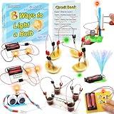 Electric Circuit Kit for Kids Ages 8-12, Electrical Circuits Science Project STEM Light Bulb Experiment, Educational STEAM Kits Electricity Toys Boys Girls Electronic Activities 10-12 9 10 12 Year Old