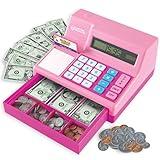 Learning Resources Pretend and Play Calculator Cash Register Pink - Money for Kids, Math Games, Playstore Grocery Store, Fine Motor Skills, Preschool Activities, Toddler Plastic Coins