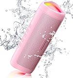 Bluetooth Speaker, IPX5 Waterproof Speaker with HD Sound, Up to 20H Playtime, TWS Pairing, BT5.3, Portable Wireless Speakers for Home/Party/Outdoor/Beach, Electronic Gadgets, Birthday Gift (Pink)