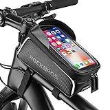 ROCKBROS Bike/Bicycle Phone Front Frame Bag, Waterproof, Tube Bag,Cycling Pouch, Bike Accessories for Men Compatible Phone Under 6.5”