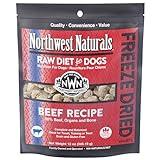 Northwest Naturals Freeze-Dried Beef Dog Food - Bite-Sized Nuggets - Grain-Free, High-Protein, Raw Diet, Human-Grade Ingredients, All Natural, Premium Quality, Healthy & Nutritious - 12 Oz
