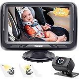 Rohent Baby Car Camera HD 1080P - Rear-Facing Infant Monitor with Night Vision Car Camera for Baby 150° Wide-Angle Lens Anti-Glare Screen Easy Install 360° Adjustable Display