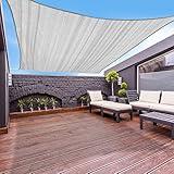 Garden EXPERT 8'x10' Sun Shade Sail Rectangle Canopy Shade Cover for Patio Garden Outdoor Backyard, Light Grey