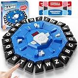 Word Game Family Board Games for Kids & Adults with 2 Modes,220 Topic Categories 24 Letters Pressing Games,Fun Fast-Paced Learning Game,35 Cards,LCD Display Timer,Christmas & Birthday Gifts,Blue