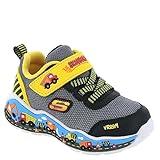 Skechers Kids Boy's Play Scene Sneaker, Black/Yellow, 8 Toddler