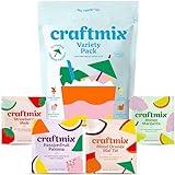 Craftmix Variety Pack, Makes 12 Drinks, Skinny Cocktail Mixers, Mocktails Non-Alcoholic Drinks - Made With Real Fruit - Vegan Low-Carb, Low-Sugar, Non-GMO, Dairy Free, Gluten Free, Easy to Mix