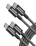Anker USB C to USB C Cable, Type-C 60W Fast Charging Cable (6FT, 2Pack) for iPhone 16 Series, iPad mini 6 and More (Black)