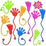 Sticky Hands Bulk 30 PCS Party Favors for Kids 4-8,8-12 Year Stretchy Sticky Hand Feet Goodie Bags Stuffers for Kids Small Mini Classroom Prizes End of Year Student Gifts Birthday Trinkets Slap Hand