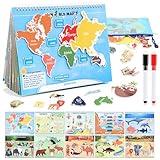 WethCorp Learning Toys for 3-8 Geography Busy Book Sensory Toys for Boys 3-6 Learning Toys for Kids Boys 4-9 Preschool Learning Activities 3-8 Year Old Girls Christmas Gift for Girls and Boys Ages 5-7