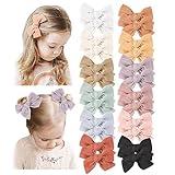 Niceye 24 PACK Baby Girl Hair Clips Set, Hair Bows Barrettes Handmade Accessories Alligator Clip for Babies Infant Toddlers Kids in Pairs