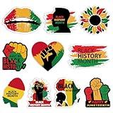 Seajan 60 Pcs Black History Month Classroom Bulletin Border Decor Cutouts African American Country Festival Black History Juneteenth Day Cutouts Accents for Black History Classroom Wall Decor