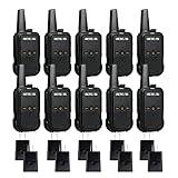 Retevis RT15 Walkie Talkies Long Range,Mini Walkie Talkie,USB Fast Charging,Rechargeable 2 Way Radios for Adults Business Education School Church Healthcare Car (10 Pack)