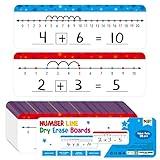 26 Packs Number Line Dry Erase Boards Cards, Double Sided Writable and Erasable Board-0-10 on One Side & 0-20 on Other Side Math White Board for Kids, Students, Classroom and Home (12” x 4”)