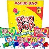 Ring Pop Candy Lollipops - Individually Wrapped Bulk Lollipop Variety Party Pack – 20 Count Suckers w/ Assorted Flavors - Fun Candy for Kids - Hard Candy for Party Favors, Birthdays & Goodie Bags