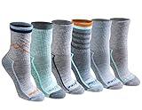 Dickies Women's Dri-Tech Advanced Moisture Wicking Mid-Crew Socks, Available in M-L (6,12, Blue Assorted (6 Pairs), Medium