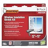 Frost King V73/9H Indoor Shrink Window Kit 42 62-Inch, Clear, 9-Pack