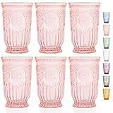 Yungala Pink Highball Tumblers set of 6 vintage glassware pink drinking glasses for lovers of colored glassware and colorful drinking glasses
