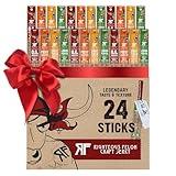 Righteous Felon Meat Sticks Variety Pack | Healthy Snack for Adults | Gluten Free & Keto Meat Sticks | Low Sugar & High Protein Meat Sticks | Turkey, Pork, Beef Sticks | Jerky Gifts for Men | 24 Pack