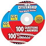 US Citizenship Test Study Guide 2024 - CD Audio -2 Discs- Official 100 Uscis - 100 Questions and Answers Usa Naturalization Civic Question