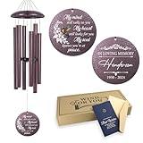 ASTARIN 36" Large Deep Tone Personalized Sympathy Wind Chimes, Memorial Wind Chime for Loss of Mother Father Loved One, Bereavement Gifts Decor Outdoor Patio Garden Graveyard