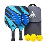 JOOLA Ben Johns Pickleball Set - Made with Reinforced Fiberglass and Honeycomb Polypropylene - Includes 2 Paddles, 4 Balls, and JOOLA Pickleball Bag