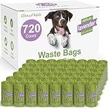 720 Count Lavender Scented 13” x 9” Dog Waste Bags Rolls, Leakproof Strong & Sturdy Bags for Dogs, Doggie Bags Cats Litter Bags,Trash Bags for Doggy Pets