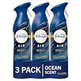 Febreze Air Mist Air Freshener Spray, Odor-Fighting Room Spray, Air Fresheners for Home and Bathroom and Kitchen, Aerosol Can, Ocean Scent, 8.8oz, 3 Count