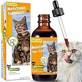 Tetra Cat Melatonin, Melatonin for Cats Calming, Anxiety & Stress Relief, Effective Cat Sleep Aid Safe for Cats & Kittens, 60Ml Cat Sedative for Sleep, Grooming, Separation Anxiety