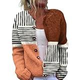 Discount Items,Open Front Blazer for Women Plus Size,Prime Sales,Womens Holiday Outfit Women's Single Plush Art Floral Print Comfortable Knitted Cardigan Mens Shawl (Khaki #3, M)