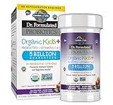 Garden of Life Dr. Formulated Probiotics Organic Kids+ Plus Vitamin C & D - Berry Cherry - Gluten, Dairy & Soy Free Immune & Digestive Health Supplement, No Added Sugar, 30 Chewables (Shelf Stable)