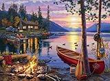 Buffalo Games - Darrell Bush - Canoe Lake - 1000 Piece Jigsaw Puzzle For Adults - Challenging Puzzle Perfect for Game Nights - Finished Size Is 26.75 x 19.75