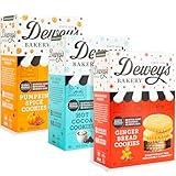 Dewey's Bakery Hot Cocoa, Gingerbread & Pumpkin Spice Moravian Style Thin Cookies | Seasonal Flavors | No Artificial Flavors, Synthetic Colors or Preservatives | Baked in Small Batches | 9oz (Pack of 3)