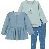 Gerber Toddler Girls' 3-Piece (2 Tunics and Legging) Set, Blue, 4T