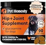 Hip & Joint Health - Glucosamine for Dogs Soft Chews, Joint Supplement for Dogs with Glucosamine Chondroitin, MSM, Turmeric, Anti Inflammatory, Support + Mobility (Chicken 90ct)