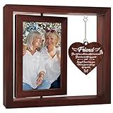 Memorial Gifts for Loss of Friend,Rotating Wooden Picture Frame, Sympathy Gift Keepsake, Healing Grief Gift for Loss of Friend, Remembrance for Funerals, Memorial Ceremonies, Fits 4x6 In Photo