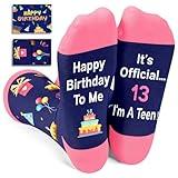 HAPPYPOP 13th Birthday Gifts Ideas for Girls - Socks for Teens Age 13, Official Teenager Birthday Gift Ideas for Boys Girls