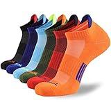 JOYNÉE Men’s Athletic Socks Low Cut Cushion Running Socks Breathable Comfort for Sports 6 Pack,Multicolor,Sock Size 13-15