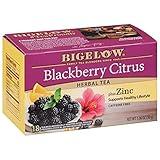 Bigelow Tea Herbal Teas Blackberry Citrus plus Zinc, 18 Count (Pack of 1), 18 Total Tea Bags