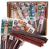 Jerky Dynasty Big Game 15-Piece Jerky Variety Pack - Assorted Meat Snack Box with Beef Jerky, Buffalo, Elk, Wild Boar, & More - Unique Present for Men or for Snack