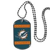 Siskiyou NFL Miami Dolphins Dog Tag Necklace, 36-Inch