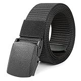 LXMY Work Belts for Men,Belts for Men,Adjustable Nylon Canvas Fabric Golf Belt,No Metal Buckle, Fast Pass Through the Airport Security,Suitable for Work and Travel